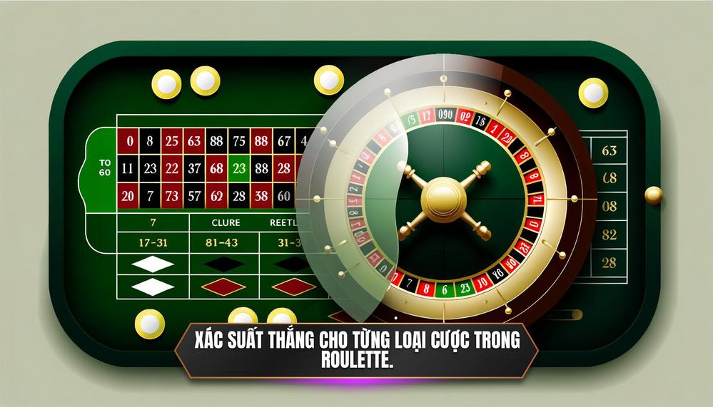 Xác suất thắng cho từng loại cược trong Roulette.