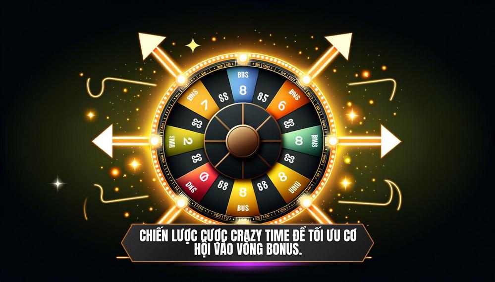 Chiến lược cược Crazy Time để tối ưu cơ hội vào vòng bonus.